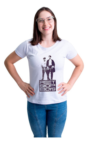 Camiseta Feminina Babylook  Anos 80 Pet Shop Boys Pop