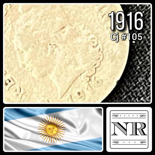 Argentina - 10 Centavos - Año 1916 - Cj #105 - Rara