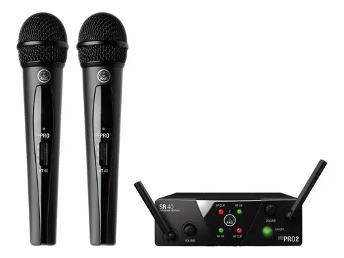 Microfones AKG WMS40 Mini Dual Vocal Set Dinâmico Cardioide cor