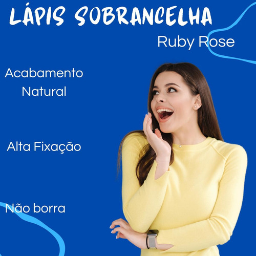 Lápis Sobrancelha 2x1 Ponta Chanfrada Mood Ruby Rose Dark