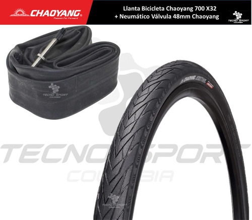 Imagen 2 de 7 de Llanta Bicicleta Chaoyang 700 X 32 Rin 29 Lisa + Neumático