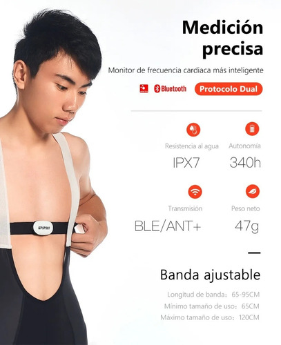 Imagen 4 de 10 de Banda Cardiaca P Garmin Compatible C Equipos Tecnolo Ant+/2