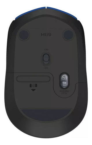 Mouse inalámbrico Logitech M170 azul y negro