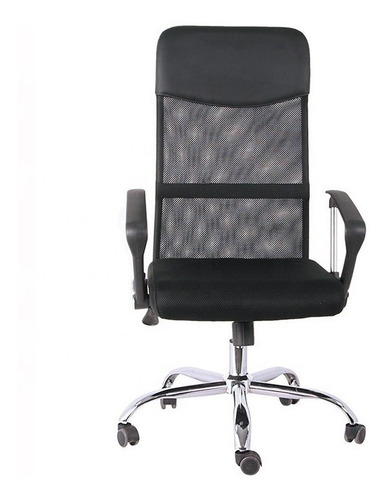 Imagen 1 de 6 de Silla Oficina Negra Mesh Ergonomica Gerencial Importador