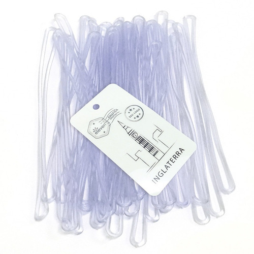 Cordão Transparente / Alça Tag Bagagem Silicone (100 Unid)