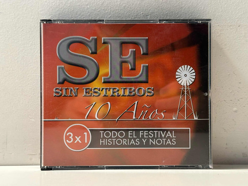 Sin Estribos 10 Años Cd + 2 Dvd Usado 