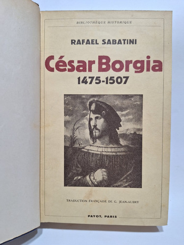 Antiguo Libro Cesar Borgia 1475-1507 En Francés Le649
