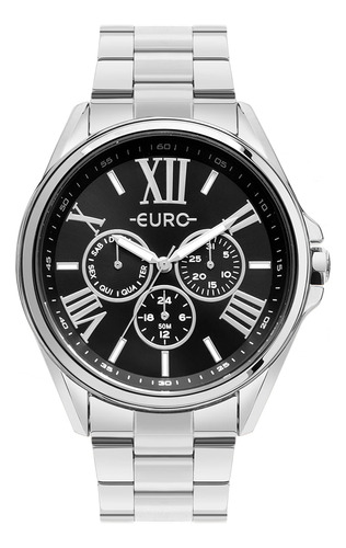 Relógio Euro Feminino Multiglow Prata - Eu6p29ail/4p