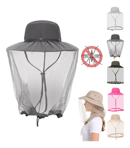 Mosquitera, Gorra For Insectos (upf 50+, Protección Solar P