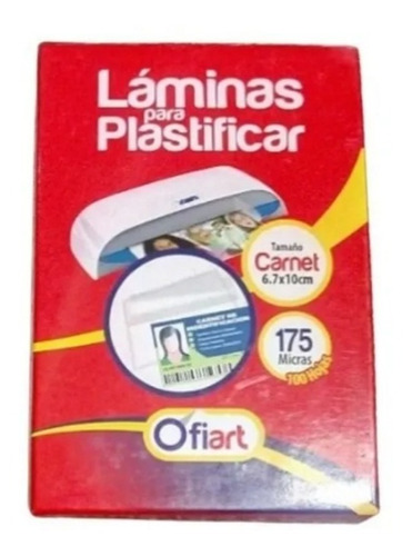 Laminas Para Plastificar Tamaño Carnet, Cedula, Licencia. 