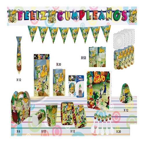 Decoración Infantil Fiesta Infantil Chavo Set X24