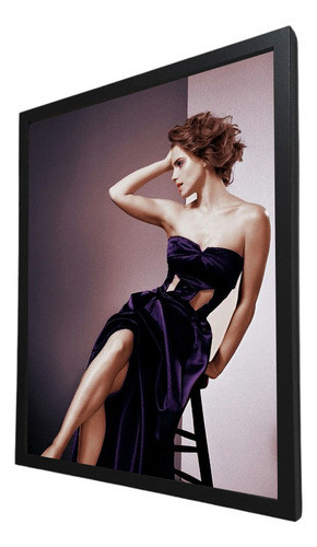 Cuadro Decorativo Emma Watson Con Marco Am708 Marco Negro