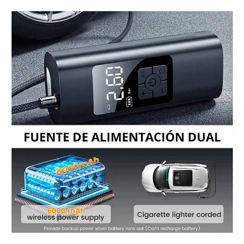 Inflador De Llanta Digital Multifuncional Compresor De Aire