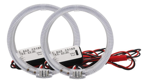 X2 Anillos Luz Led Circular Universal Ojos Ángel Blanco