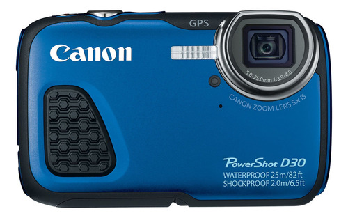 Powershot D30 Camara Digital Resistente Agua Color Azul