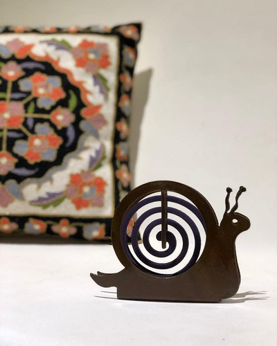 Imagen 4 de 9 de Porta Espiral Caracol Chapa Oxido Deco