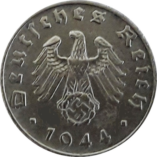 Alemania Nazi Moneda De 1 Pfennig Del Año 1944