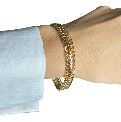 Pulseira Lacraia Grossa Ouro 18k 750 19 Cm Diâmetro 5 Cm
