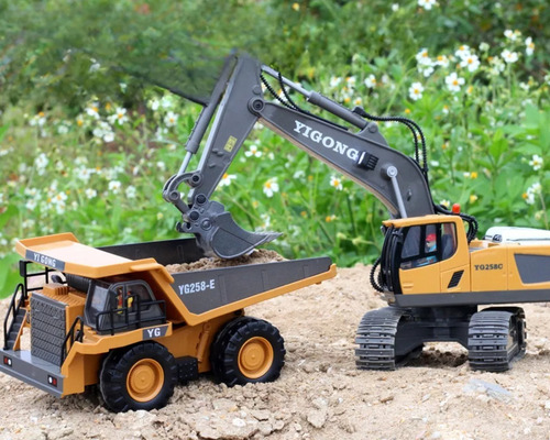 1:24 9ch Vehículo De Camión Volquete Aleación Rc Color Naran