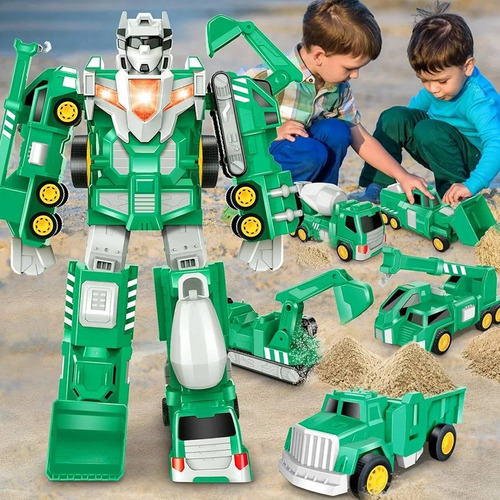 Robot Transformador Laradola Juguete De Construcción Steam 1 Verde (Usado)