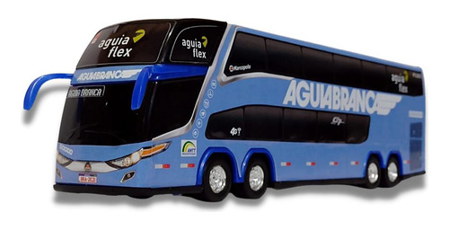 Brinquedo Miniatura Ônibus Auto Aguia Branca Azul G7 Dd