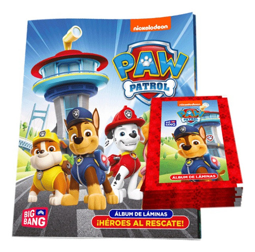 Álbum Paw Patrol Héroes Al Rescate + 25 Sobres 