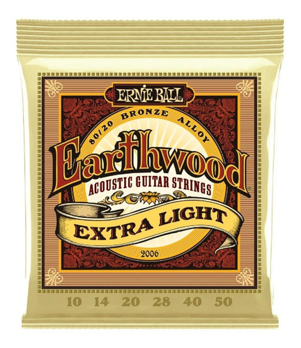 Cuerdas Ernie Ball 2006 Acustica Bronce 10-50 Earthwood