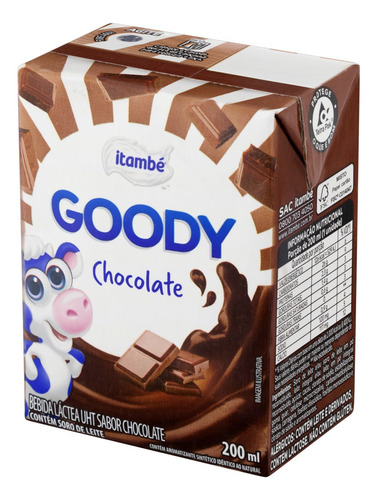 Bebida Láctea UHT Chocolate Itambé Goody Caixa 200ml