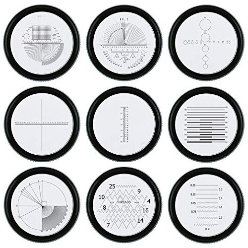 Lupa Scale, Aumento De 10x, 8 Luces Led, 9 Cristales, Escala