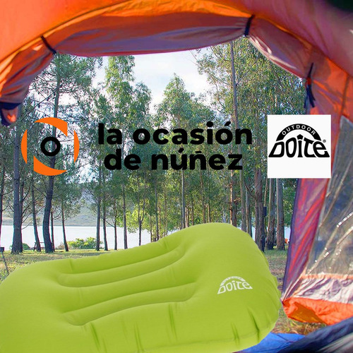 Imagen 4 de 7 de Almohada Inflable Doite Ribbon Liviana Compacta + Bolso