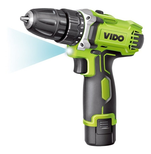 Imagen 2 de 10 de Taladro Inalámbrico Vido 12v Con Maleta Y Accesorios