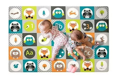 Alfombra Antigolpe Bebe Reversible Plegable 160x180 Reloj