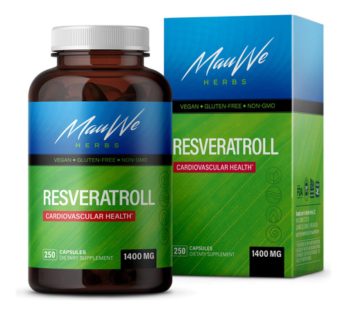 Mauwe Herbs Resveratrol & Cpsulas De Extracto De Semillas De