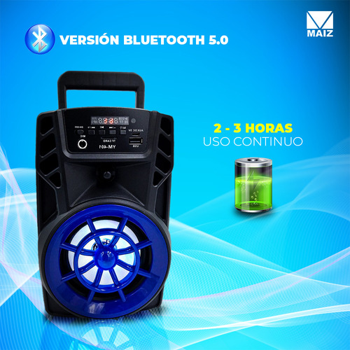 Bocina Bluetooth Microfono Y Luz Led Ym-401