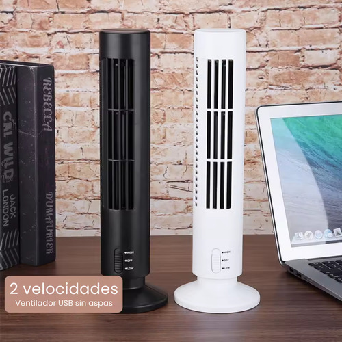 Mini Ventilador Escritorio Usb Torre Sin Aspas Oscilante 90*