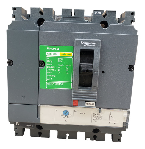 Interruptor Compacto Tetrapolar 70/100a. Lv516321 Schneider