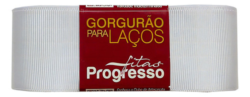 Fita De Gorgurão Laço 38mm Progresso Nº9 Com 10 Metros Cor Branco