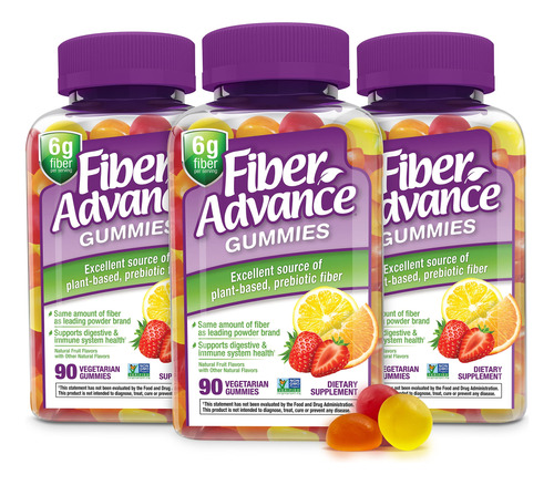 Fiber Advance Gomitas | Suplemento De Fibra 100% A Base De P