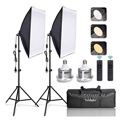 Tecdigbo Softbox Kit De Iluminación Fotografía Studio Light 