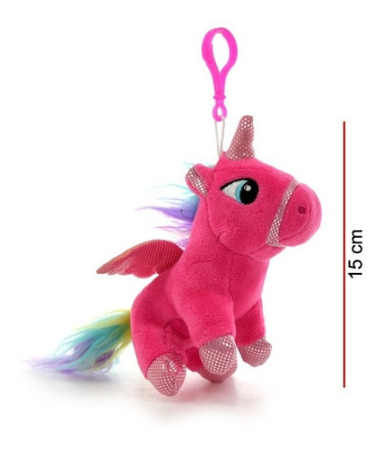 Llavero Unicornio De Peluche 15 Cm Colores