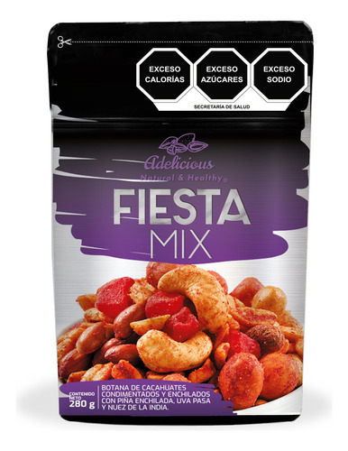 Snack Botanero Enchilado Fiesta Mix Adelicious N&h 280g