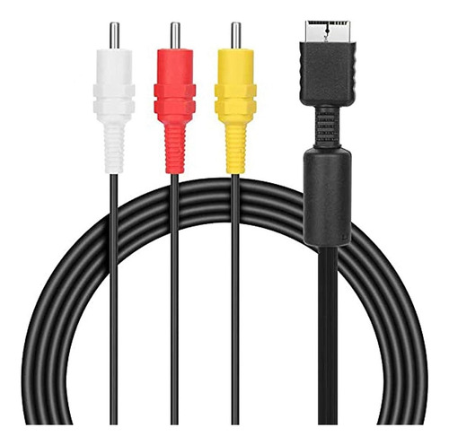 Cable Av Vídeo Audio Rca Para Playstation Ps1 Ps2 Ps3