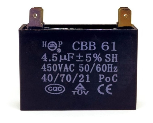 Capacitor 4.5uf Mfd Microfaradio Aire Acondicionado Terminal