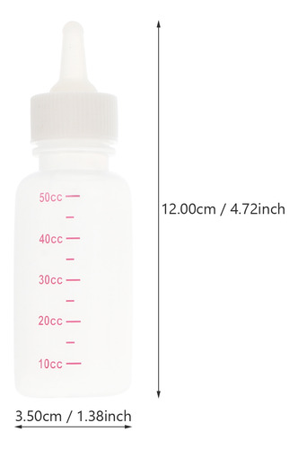 1 Juego De Biberones Pequeños De 50 Ml Para Mascotas Recién