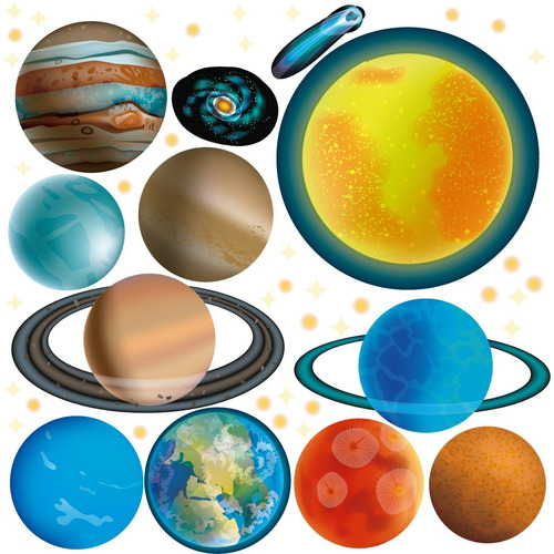 Vinilos Decorativos Planetas Sistema Solar Galaxia Espacio