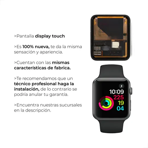 Pantalla Display Compatible Para Apple Watch Serie 1 38mm Cuotas
