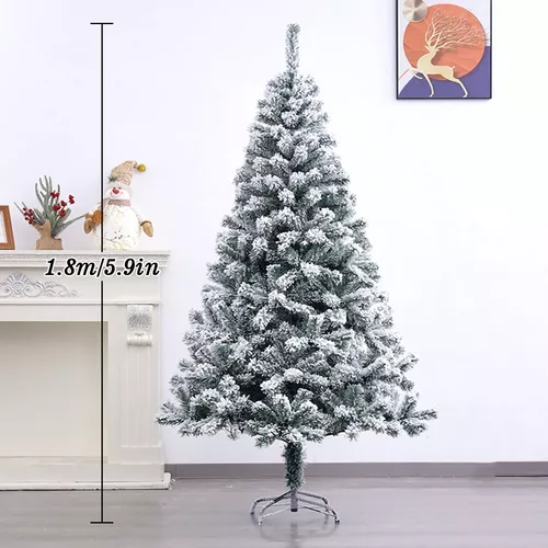 Árbol Artificial De Navidad Nevado Jardimex Multicolor 1.60 M