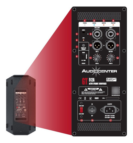 Bafle Tecnología Control Dsp Incorpora Gt512a Audiocenter