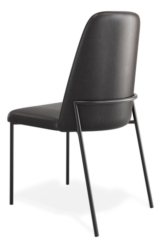 Cadeira Decorativa Estofada Bella Couríssimo Preto