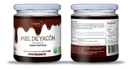 Imagen 2 de 2 de Miel De Yacón Orgánico 250gr